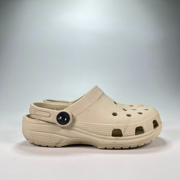 Crocs Classic Clog Beige Slip-On Sandals Lightweight Shoes 206991 Youth Size C12 - Picture 1 of 9